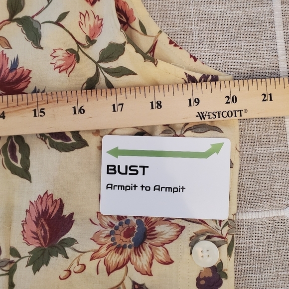 Country Legends 14P Linen Blend Vintage Floral Cottagecore Sleeveless Dress - Picture 10 of 11